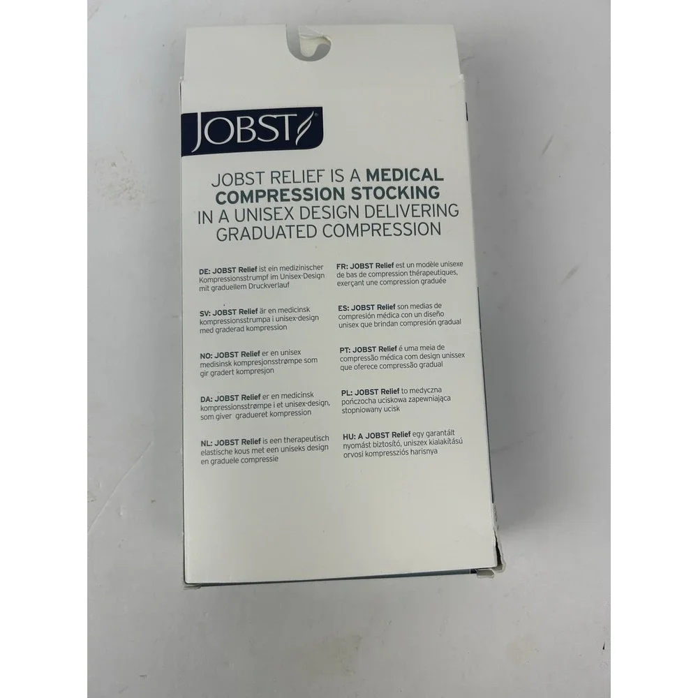 Jobst Unisex Relief Medical OT Compression Socks Thigh High Nude 15-20 mmHG NEW